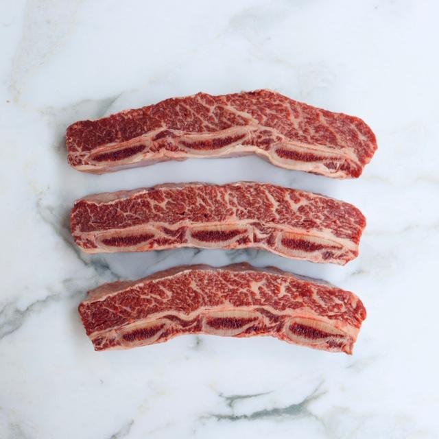 Beef Short Rib Asado Style Grass Fed / Grass Finished Southern Rangers (3x pieces approx. 750-850g) Vic's Meat