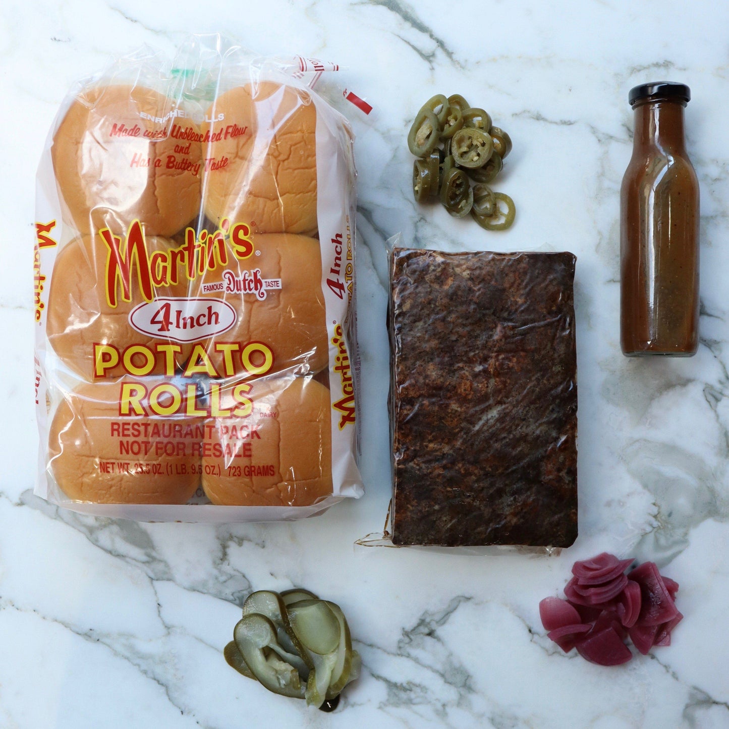 B.Y.O.B.B - BUILD YOUR OWN BRISKET BURGER Kit Vic's Meat