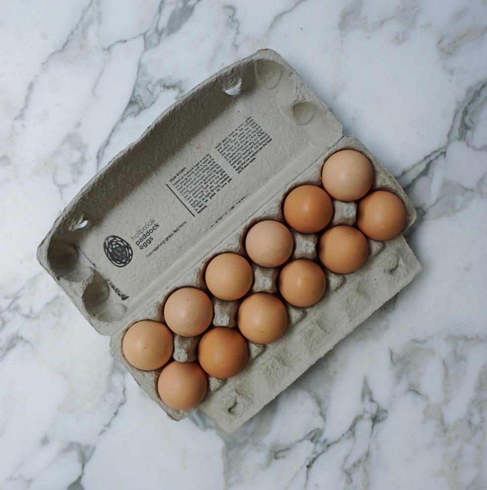 Chicken Eggs Free Roaming Grass Fed Holbrook (700g min total weight per dozen) Vic's Meat