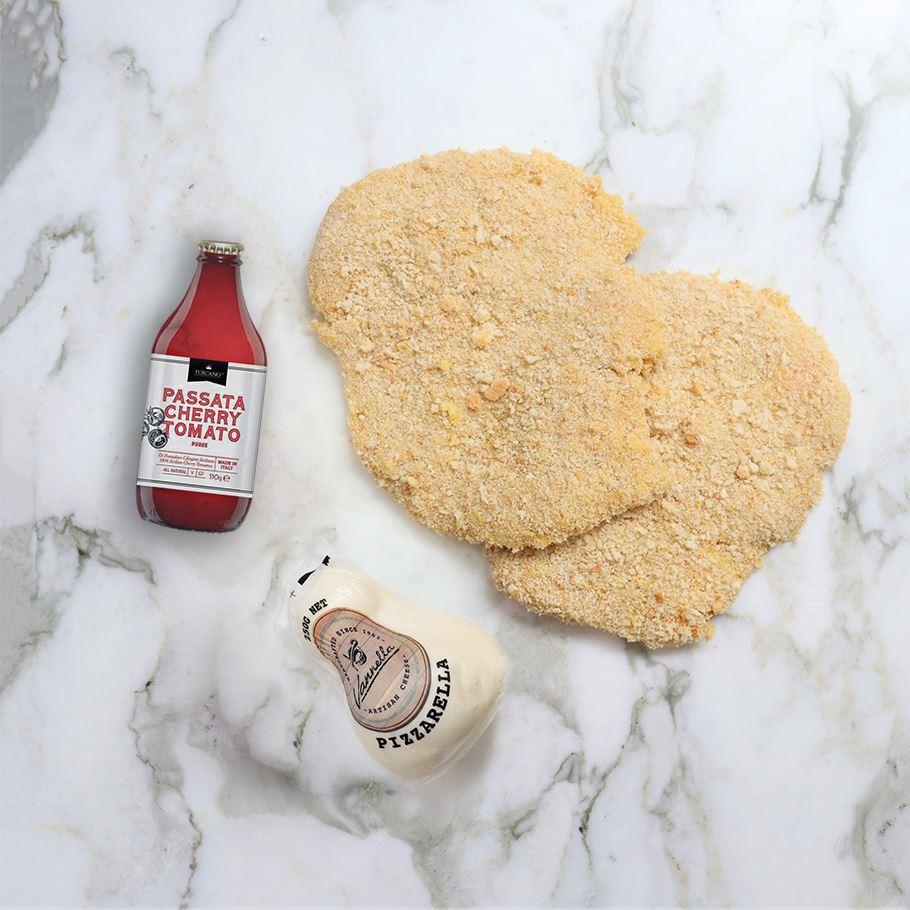 Crumbed Chicken Parmigiana Kit Vic's Meat