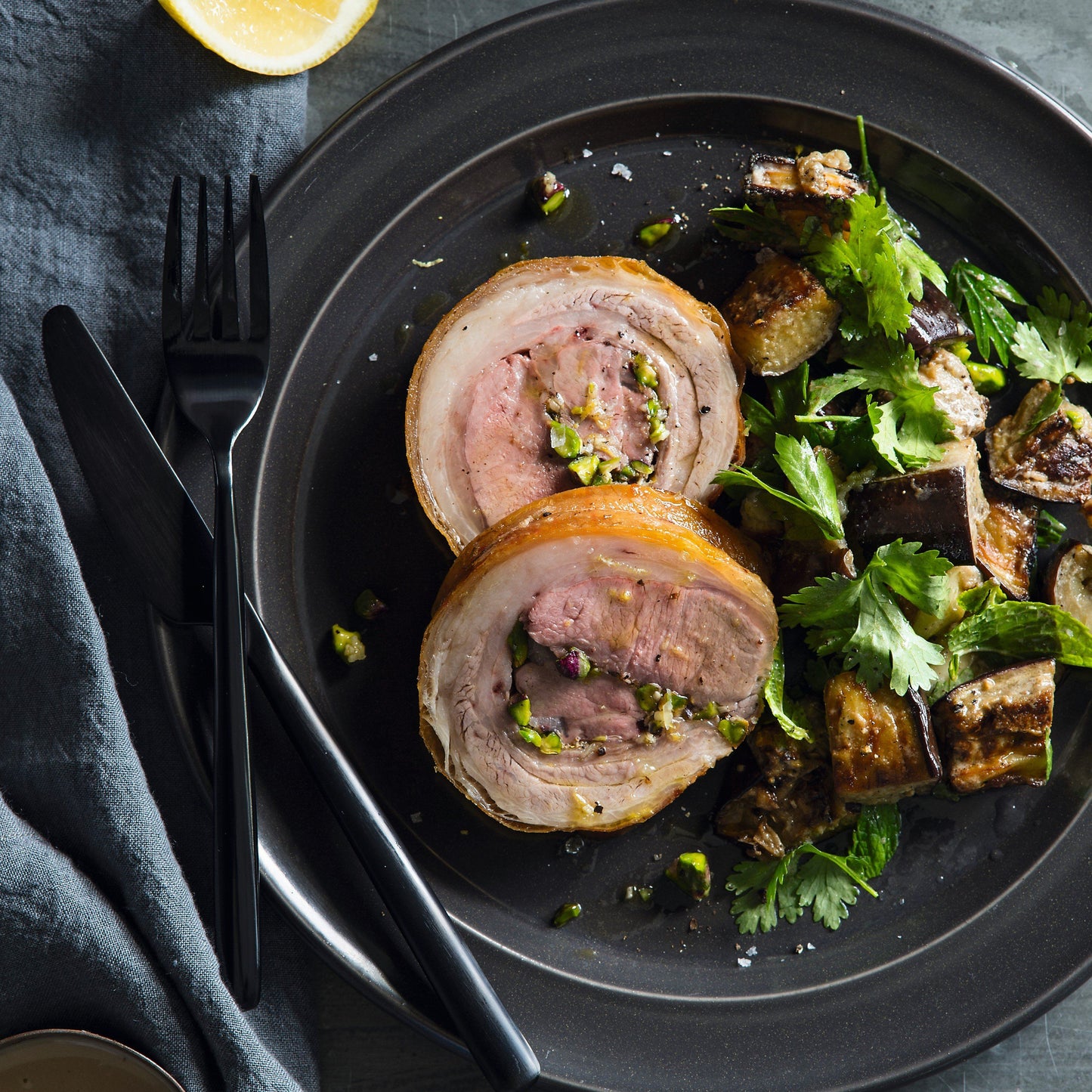 Lamb Loin Roast Rolled & Hand Tied Free Range - 1.6kg Thermoform Vac Vic's Meat