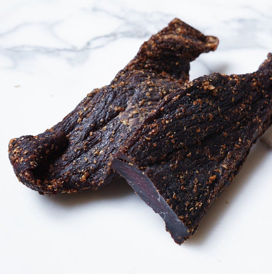 Biltong Traditonal Flavour Blackmore Fullblood Wagyu (pack size 250g) Vic's Meat 