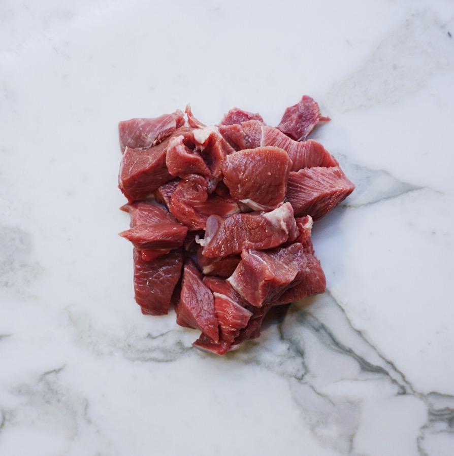 Lamb Leg Diced Free Range (approx. 1-1.2kg) Vics Meat 