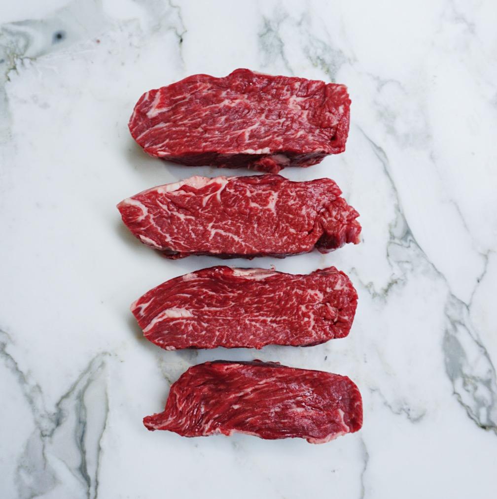 Wagyu Bavette Steak Marbling Score 5 + Rangers Valley (4 pieces 220gm approx. 0.88-1kg) Vic's Meat 