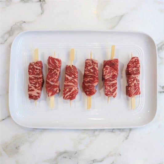 Wagyu Beef Skewers - 75g x 6 Pieces Vic's Meat 