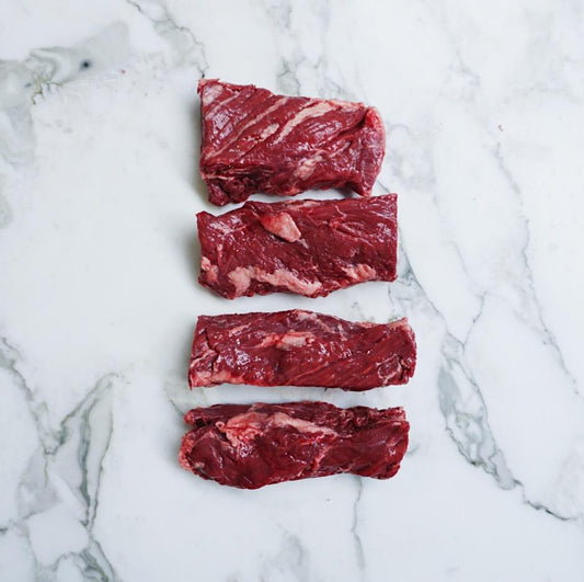 Wagyu Hanging Tender (The Butcher's Steak) Marbling Score 5 + Rangers Valley (4x pieces by 200g approx. 800-880g) Vic's Meat 